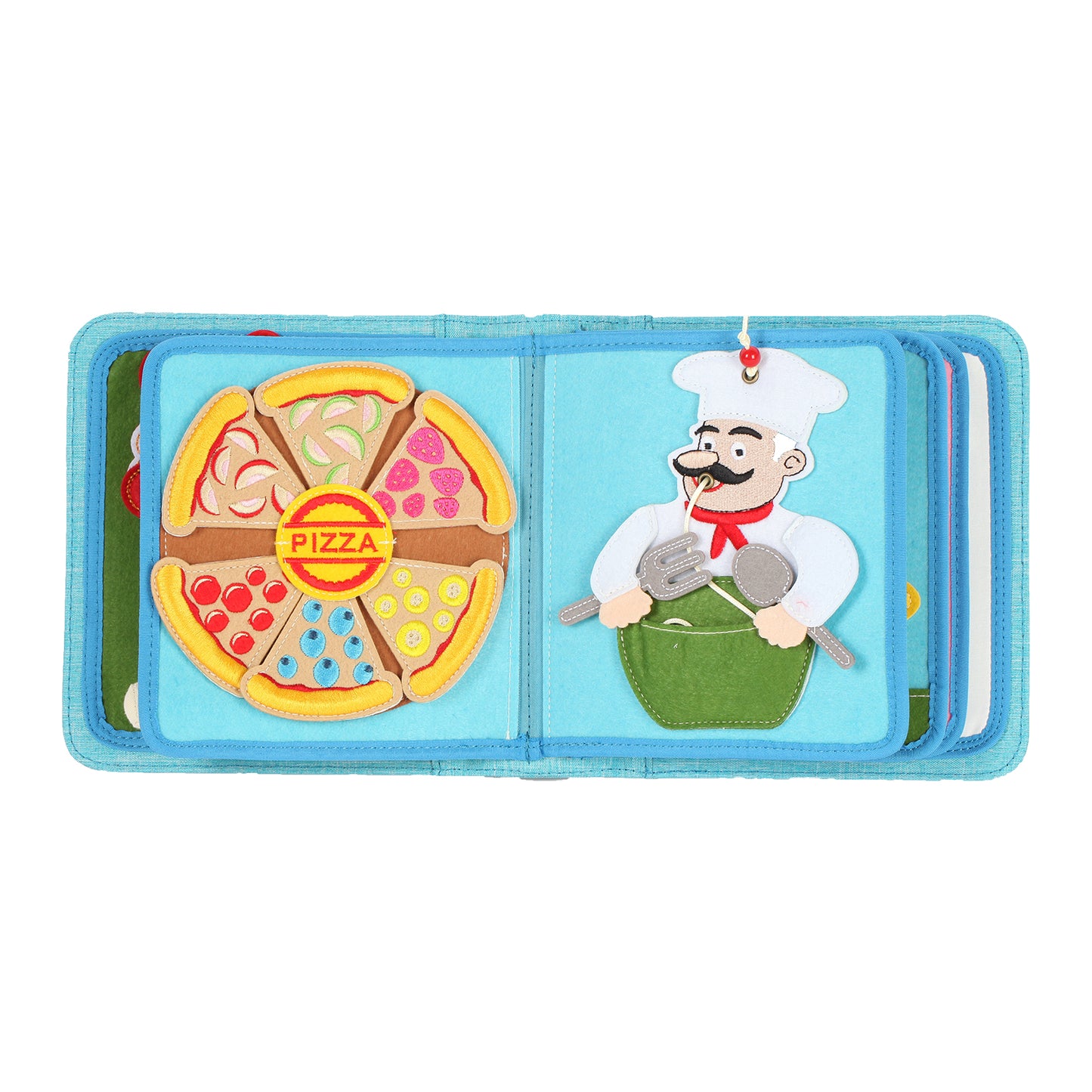 Quiet Book Food inkl. Rucksack (Rosa)