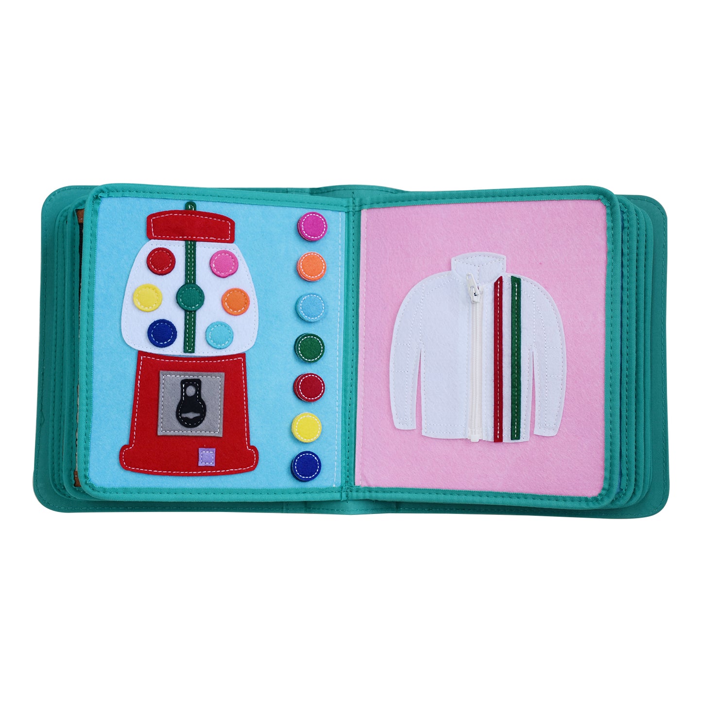Quiet Book Dressing Frame inkl. Rucksack (Green)