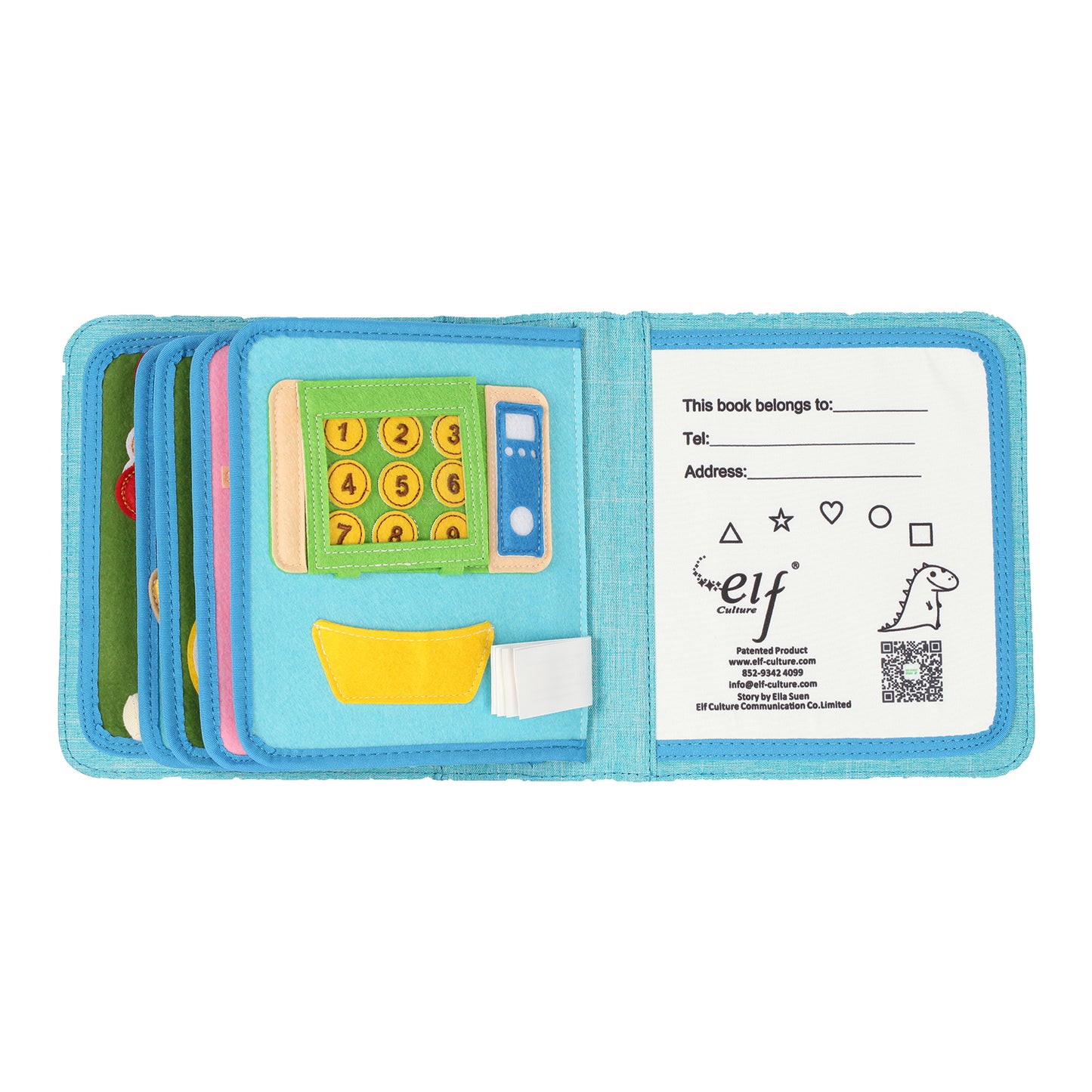 Quiet Book Food inkl. Rucksack (Rosa)