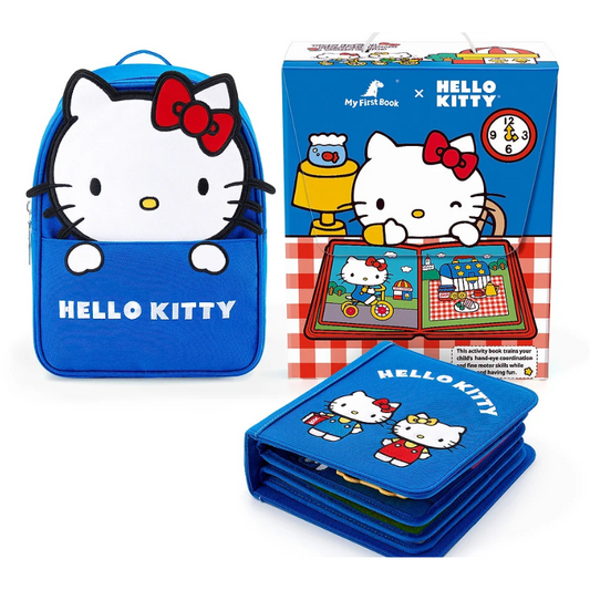 Quiet Book Hello Kitty inkl. Rucksack (blau)